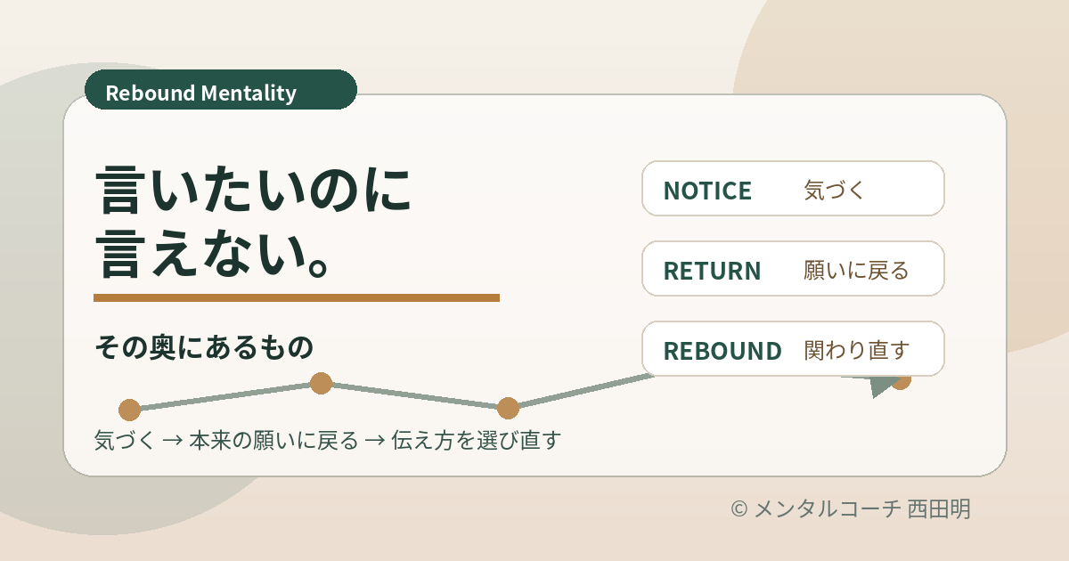 言いたいのに言えない。その奥にあるもの